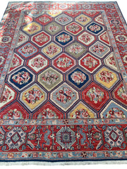Handwoven Nourison Soumak SK43 Multicolor Area Rug – 7'8" x 9'11" – Professionally Cleaned Rugistan