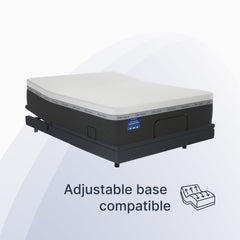 Mattress with adjustable base on a white background