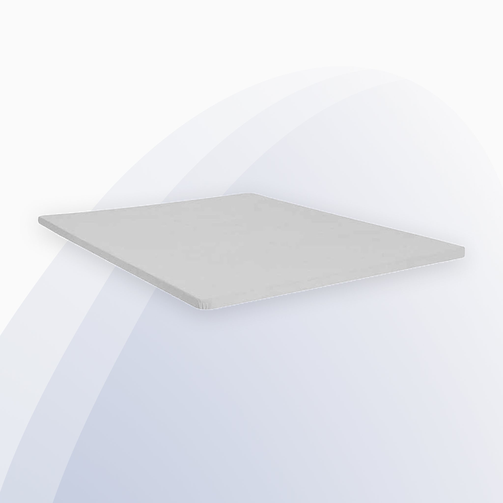 White square tablecloth on a white background