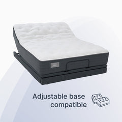 Mattress with adjustable base on a white background