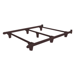 Brown bed frame on a white background