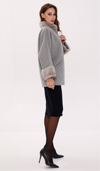 Genuine Mink Fur Virgin Wool Coat Alaska® Outerwear Company