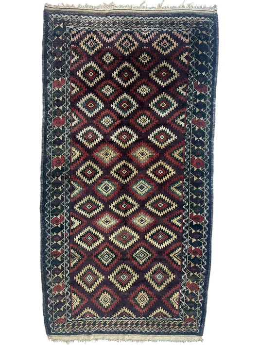 Antique 1900’s Tribal Baluch Wool Rug 4’5” x 8’6” Rugistan