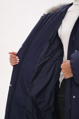 Genuine Silver Fox Down Fill Coat