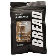 Packaged shoelaces with 'BREAD' branding on a white background