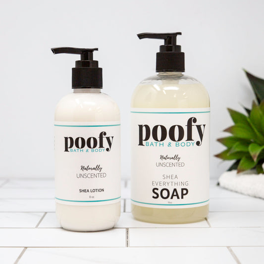 Naturally Unscented SHEA Lotion Poofy Organics
