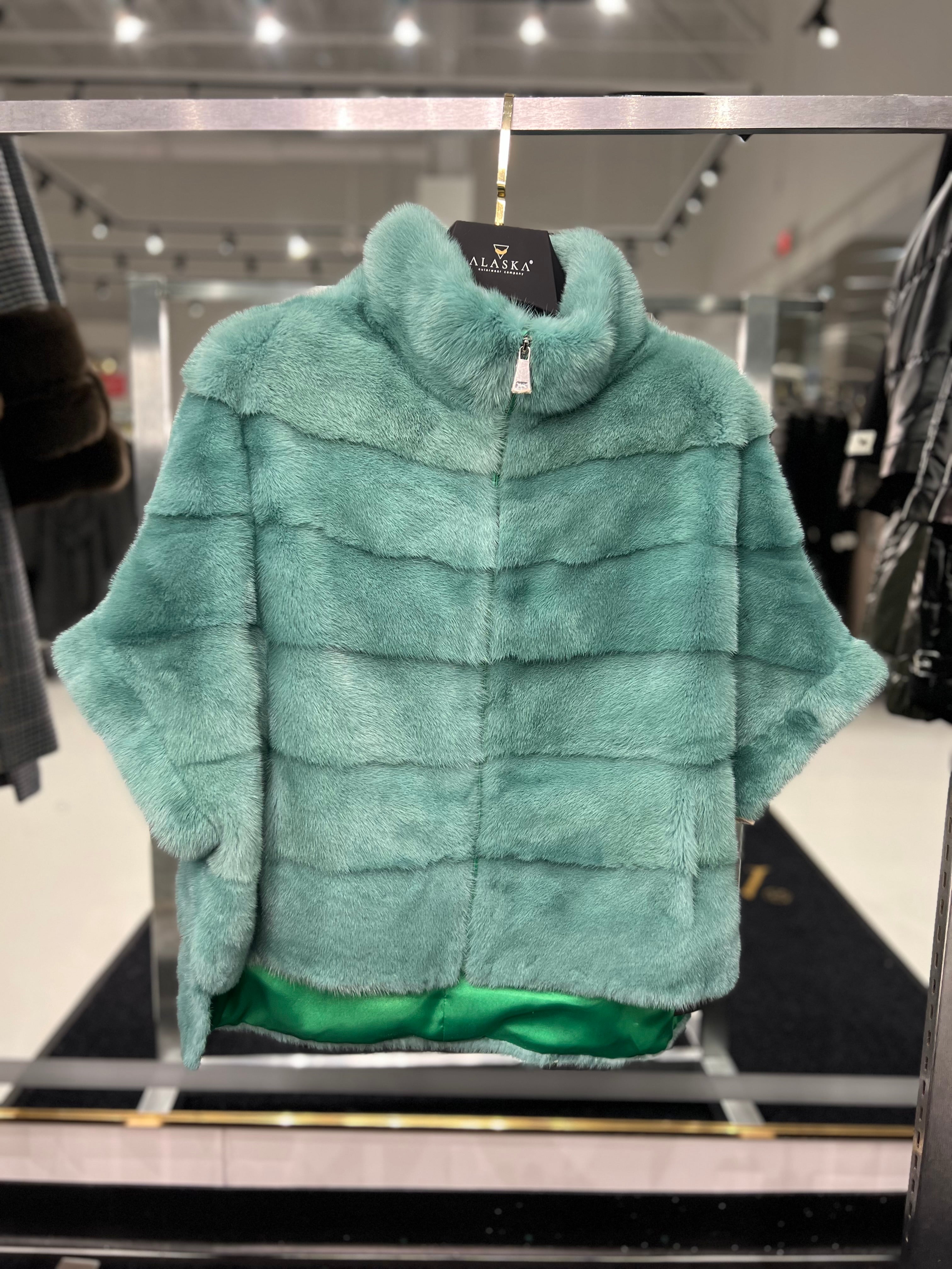 Genuine Scandinavian Mink Fur Poncho Alaska® Outerwear Company