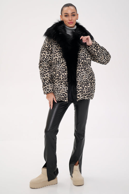 Genuine Polar Fox Leopard Luxe Down Parka Alaska® Outerwear Company