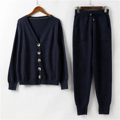Women Knitted Tracksuit Turtleneck Family Shopolf