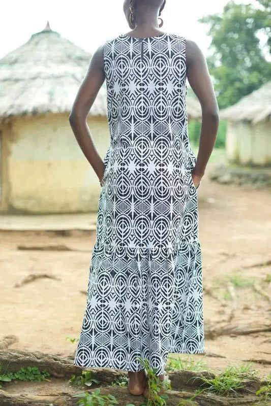 Chic IGBO Dress | Black & White Elegance | Confident Style