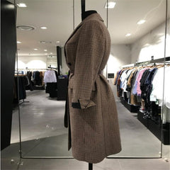 Plaid Wool Coat