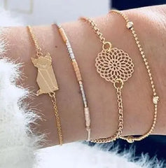 Bead Chain Bracelet Set Anklet Family Shopolf