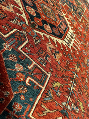 KARAJA Persian Antique Heriz Rug  4'9" x 6' Rugistan
