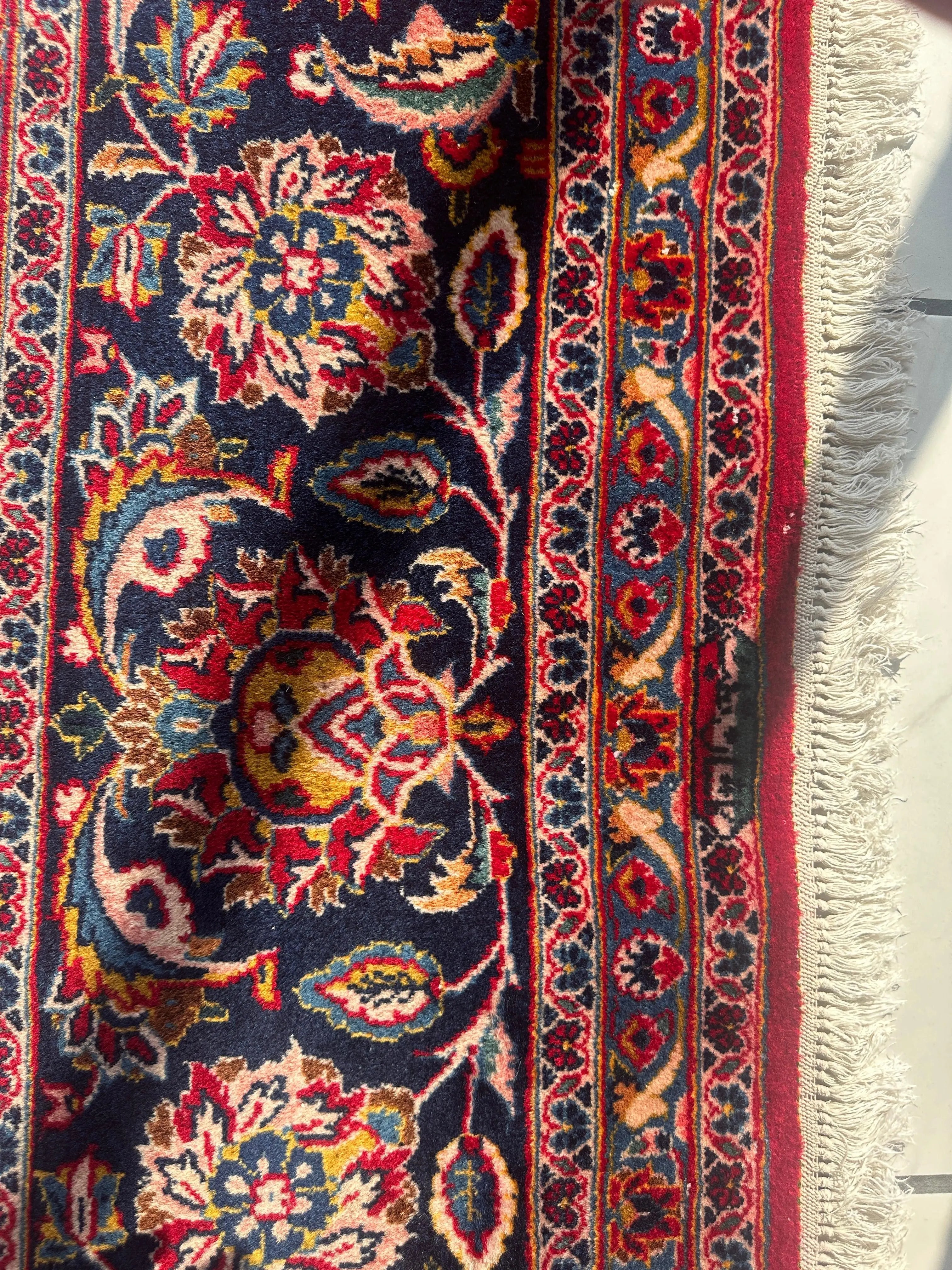 Incredible Persian Kashan All Over Wool Rug 10’2” x 14’ Rugistan