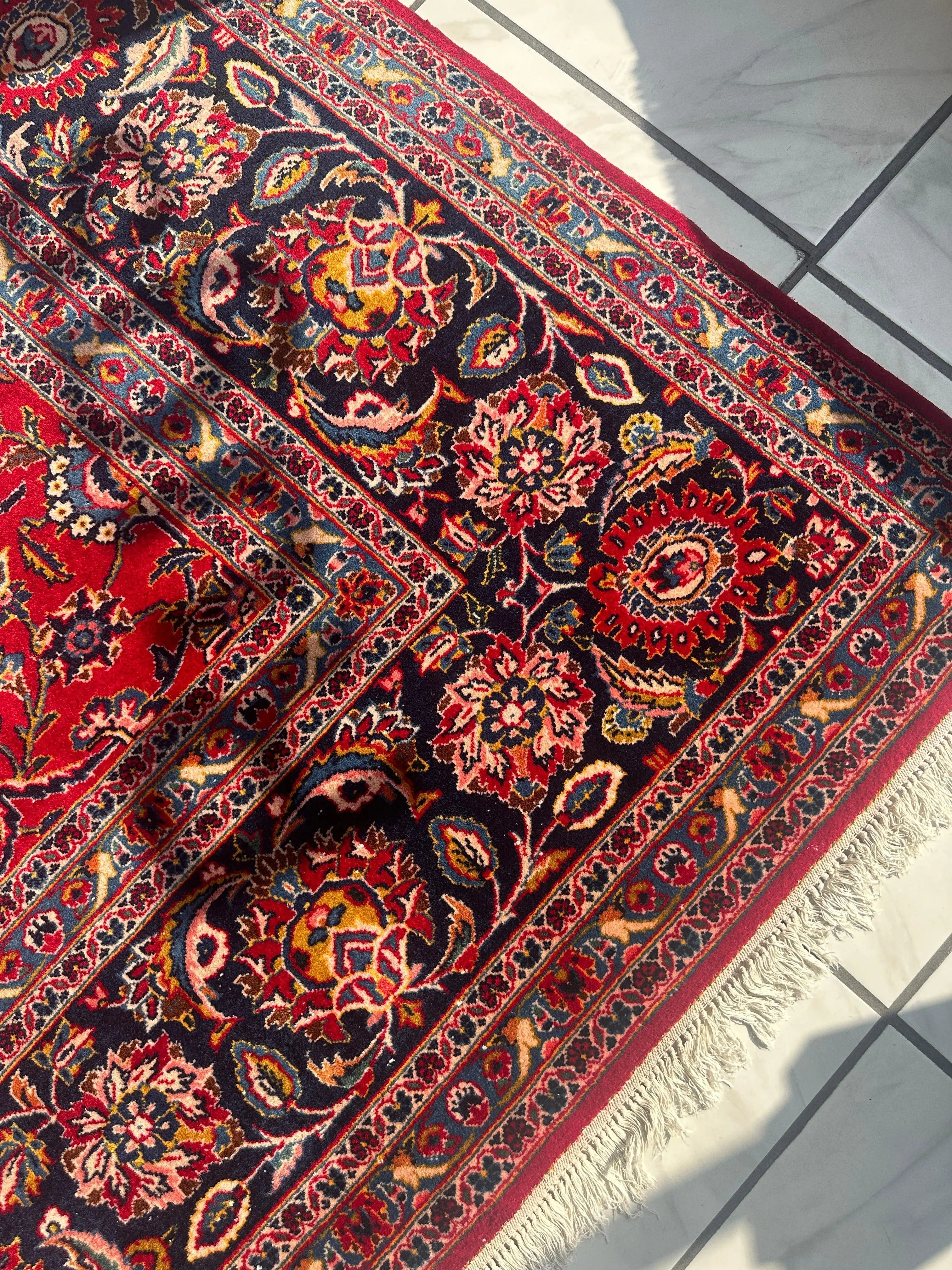 Incredible Persian Kashan All Over Wool Rug 10’2” x 14’ Rugistan