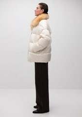 Macaire Genuine Silver Fox Fur Down Fill Coat Alaska® Outerwear Company