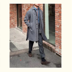 Wool Slim Fit Mid Length Coat Family Shopolf