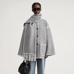 Loose-Cut Wool Coat | Effortless Elegance & Warmth