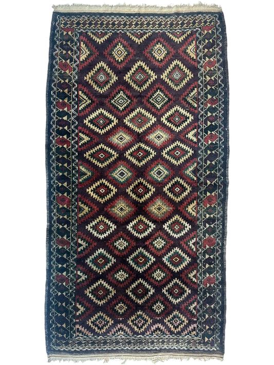 Antique 1900’s Tribal Baluch Wool Rug 4’5” x 8’6” Rugistan