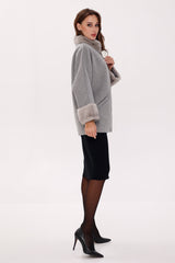 Genuine Mink Fur Virgin Wool Coat Alaska® Outerwear Company