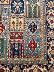 Hand-Knotted Afghani Bakhtiari Garden Rug | 6'9" x 9'10" Wool Area Rug Rugistan