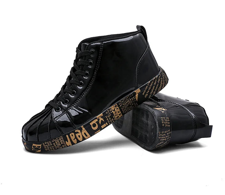 High-Top Patent Leather Sneakers – Style, Comfort & Durability