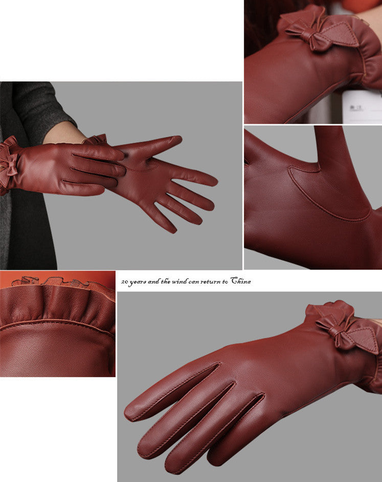 Women's Winter Leather Gloves