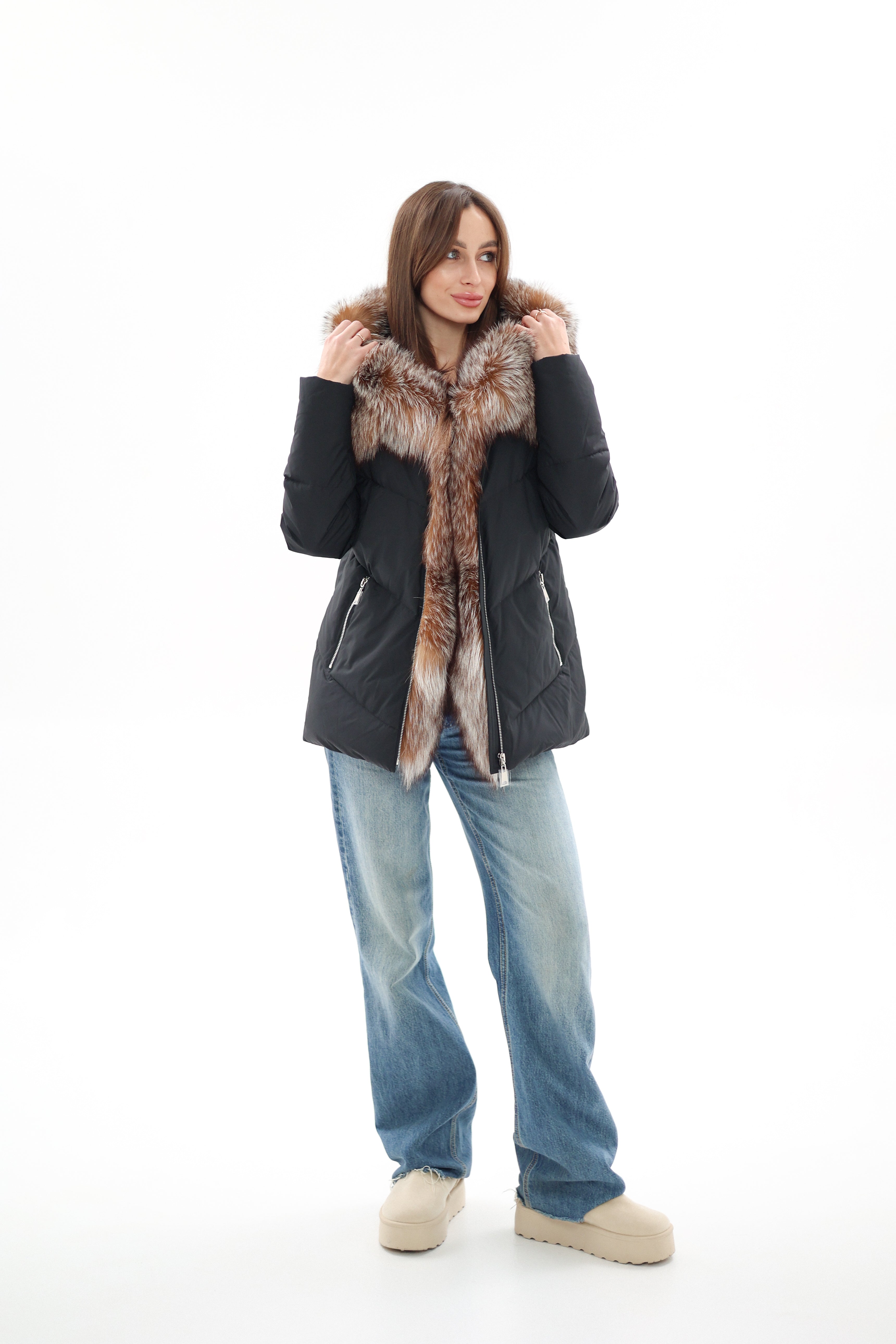 Genuine Silver Fox Fur Down Insulated Parka Alaska® Outerwear Company