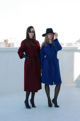 Classic Wraparound Cashmere Blend Overcoat