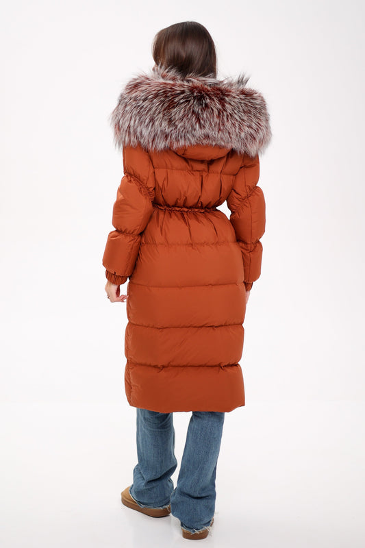 Genuine Silver Fox Fully Lined Hood Down Filled Coat Alaska® Outerwear Company