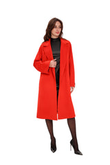 Chester Premium  Wool Cashmere Coat in Sicily Red