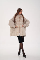 Genuine Polar Fox Boucle Down Coat Alaska® Outerwear Company