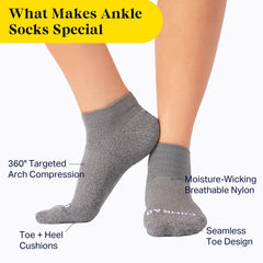 Ankle Compression Socks - 4 Pack