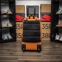 Brown Leather Roller Bag Set Sole Premise