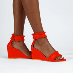 Angela Wedges Red Vaila Shoes