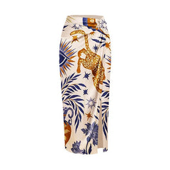 Animal Floral Print Bikini with Skirt For Women, Dumbo, BYMANYC New York. BYMANYC ® New York