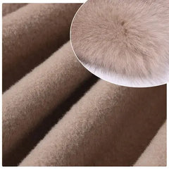 Cashmere jacket with large natural fur collar Family Shopolf