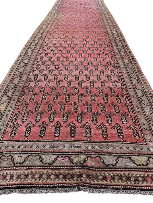 Antique Armenian Karabakh Wool Runner – 3’3” x 12’8” – Hand-Knotted Long Corridor Rug Rugistan