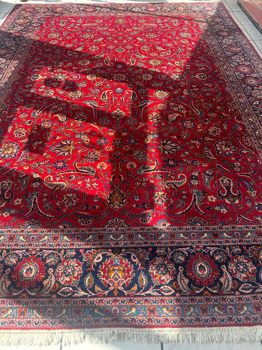 Incredible Persian Kashan All Over Wool Rug 10’2” x 14’ Rugistan