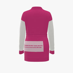 Pink dress with long sleeves on a white background
