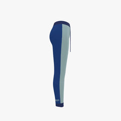 Blue and gray leg sleeve on a white background