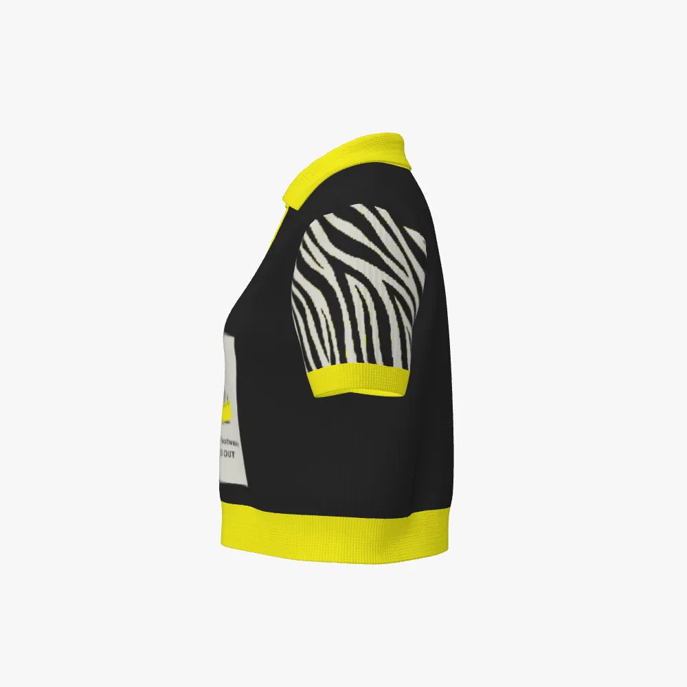 BYMANYC ® NY TRIBECA Women's Eco Merino Cropped Polo Exclusive Design BYMANYC ® New York