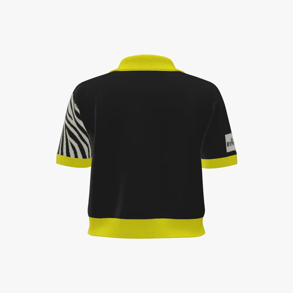 BYMANYC ® NY TRIBECA Women's Eco Merino Cropped Polo Exclusive Design BYMANYC ® New York
