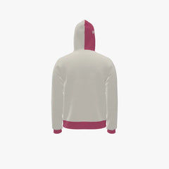White and pink hoodie on a white background