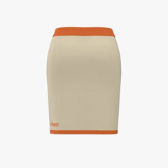 Beige skirt with orange band on a white background