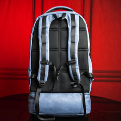 Baby Blue Leather Patented Carry-On Backpack Sole Premise