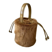 Bag made of natural mink fur