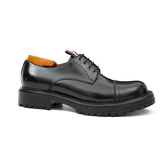 Big Cap Toe Derby shoes Black