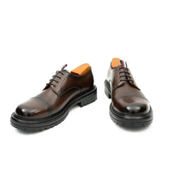 Big Cap Toe Derby shoes Coffee