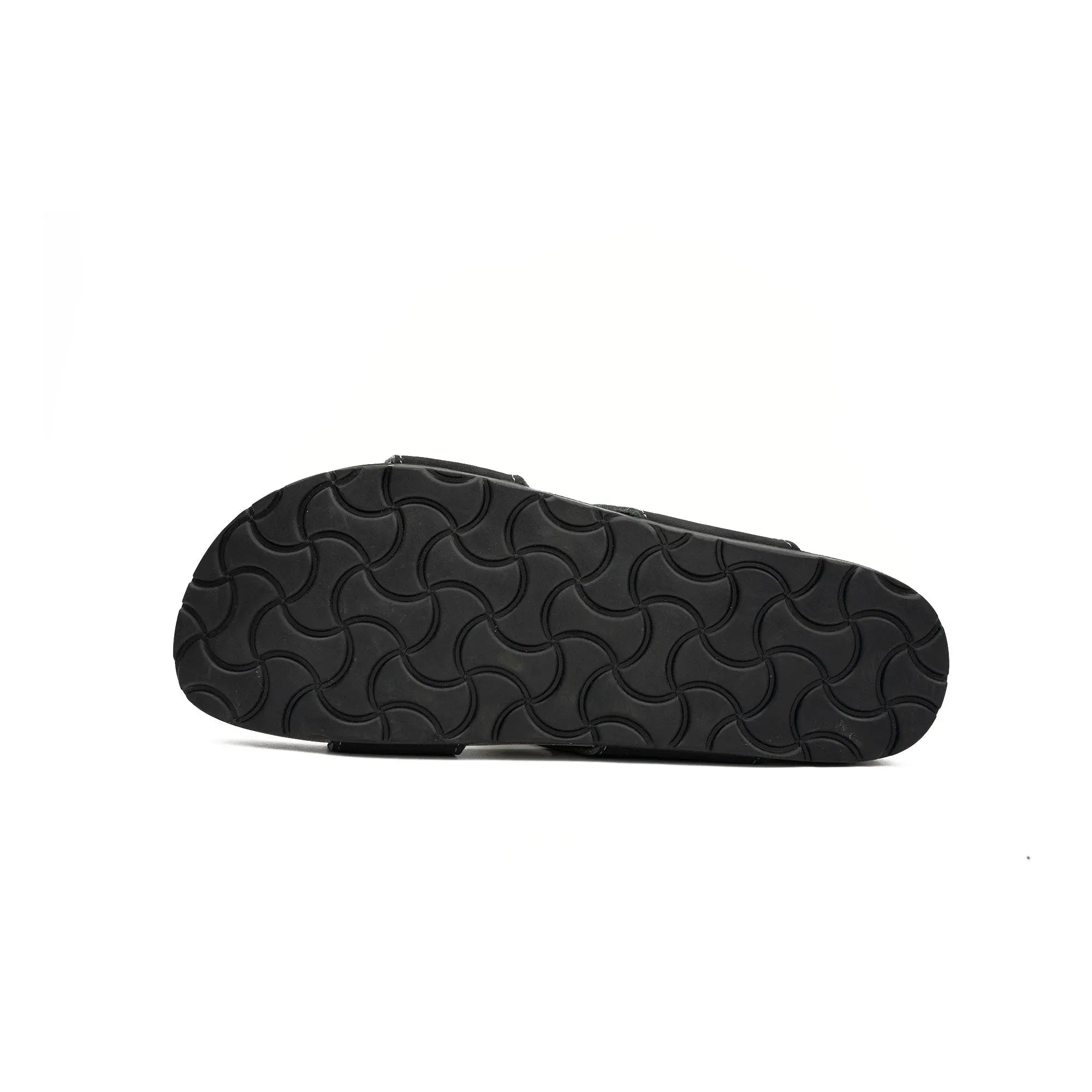 Black sandal sole on a white background